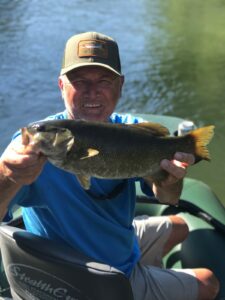 David Wilson with a rare, native smallmouth from the Toccoa Tailwater.